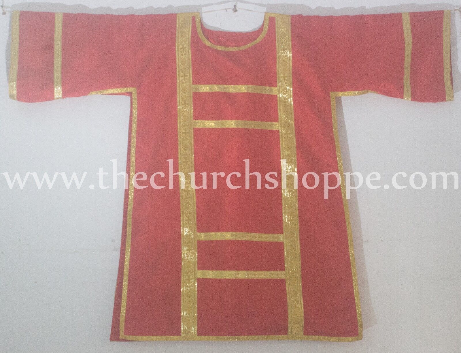 Spanish Dalmatic  Red vestment with Deacon's stole & maniple ,chasuble,NEW