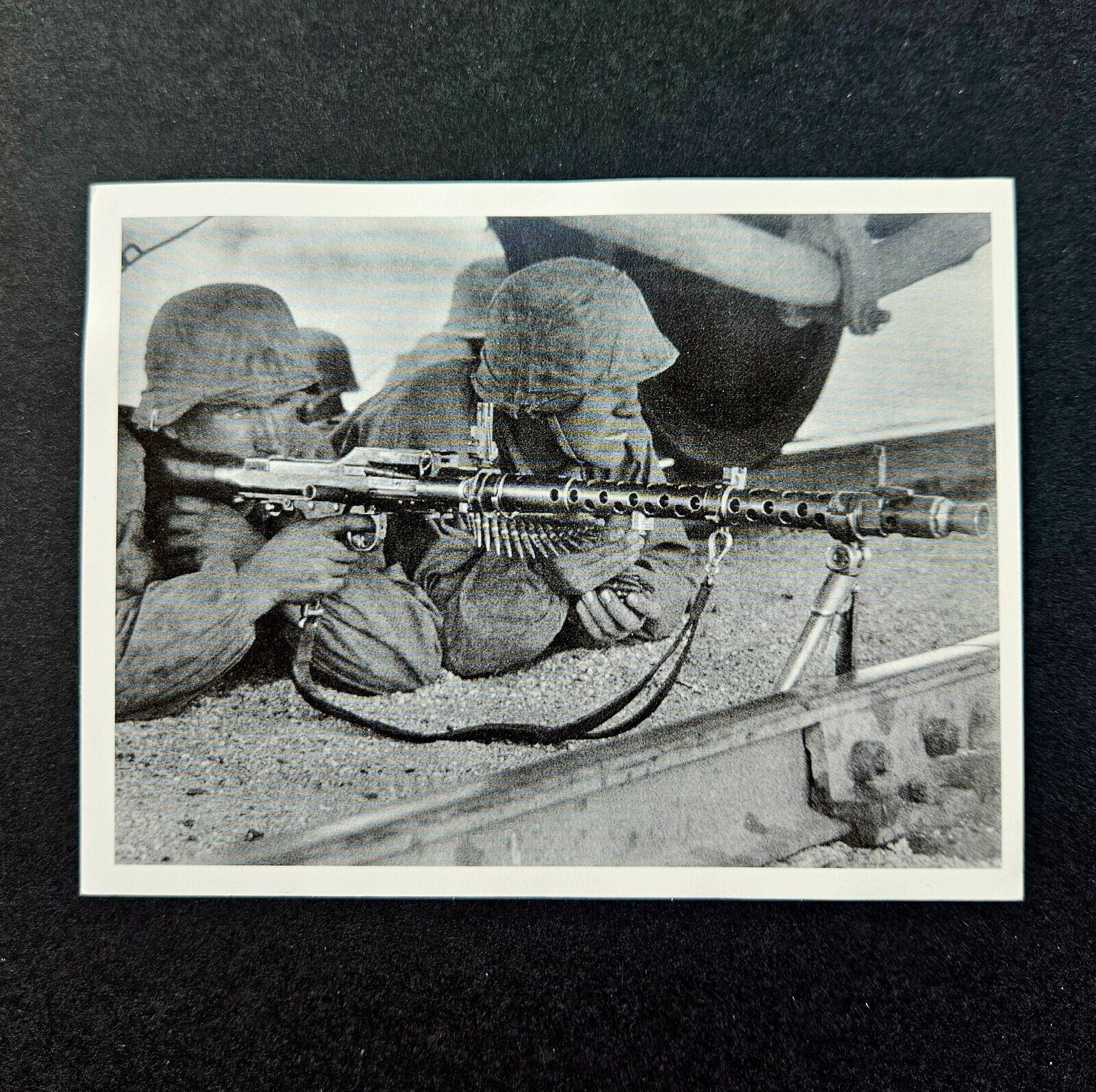 Postcard WW2 German Waffen SS Machinegun Crew RPPC Real Picture