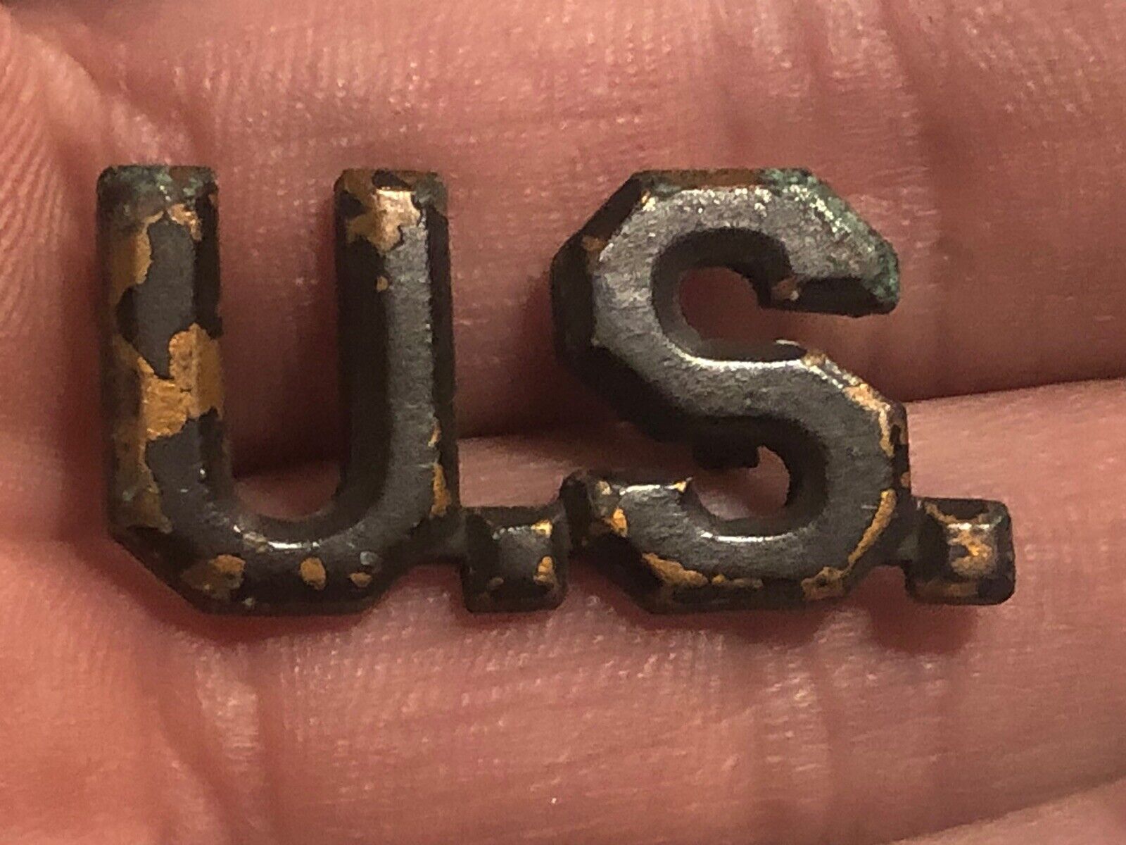 WWI WW1 US Army US Collar Insignia Military Pin 