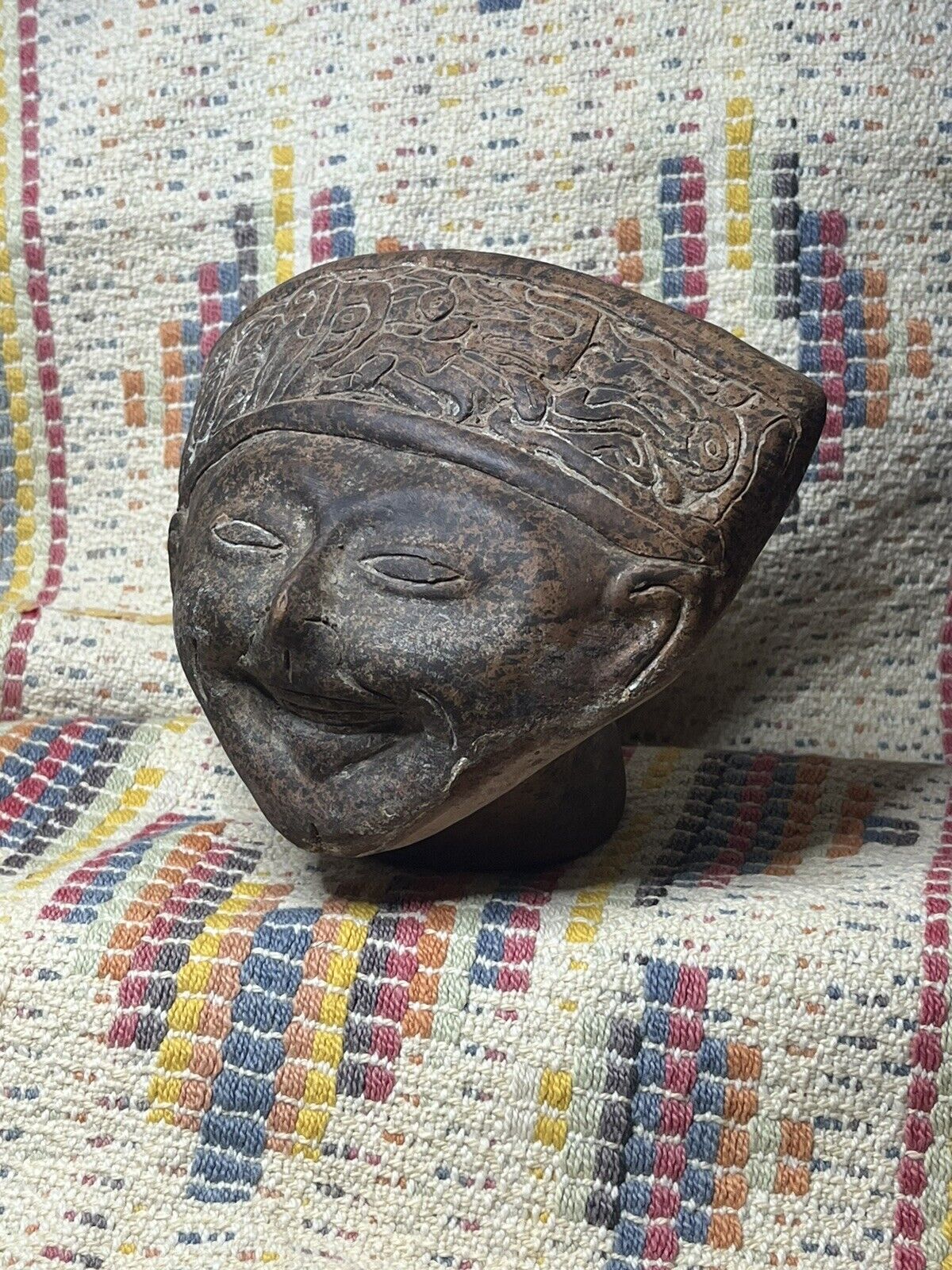 Antique/Vintage Aztec Pottery Head/Bust 