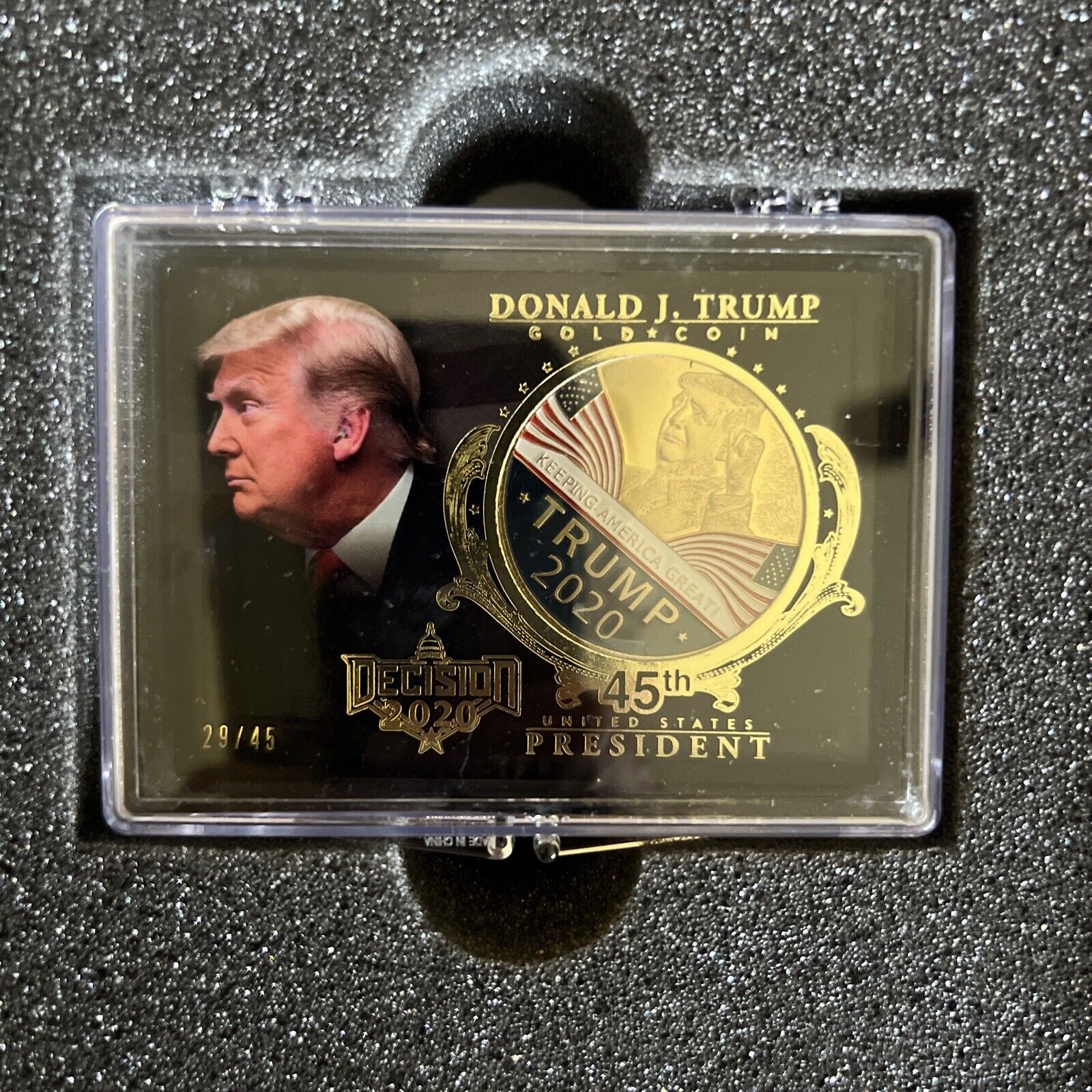 DONALD TRUMP DECISION 2023 RARE  Update GOLD PLATED COIN TC15 # 29/45