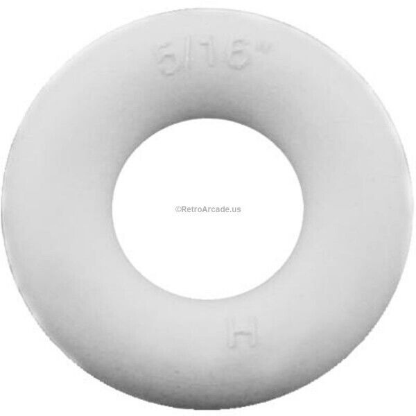 White Bumper Post Ring, 45 Durometer, .3125 inch inner diameter .1875\