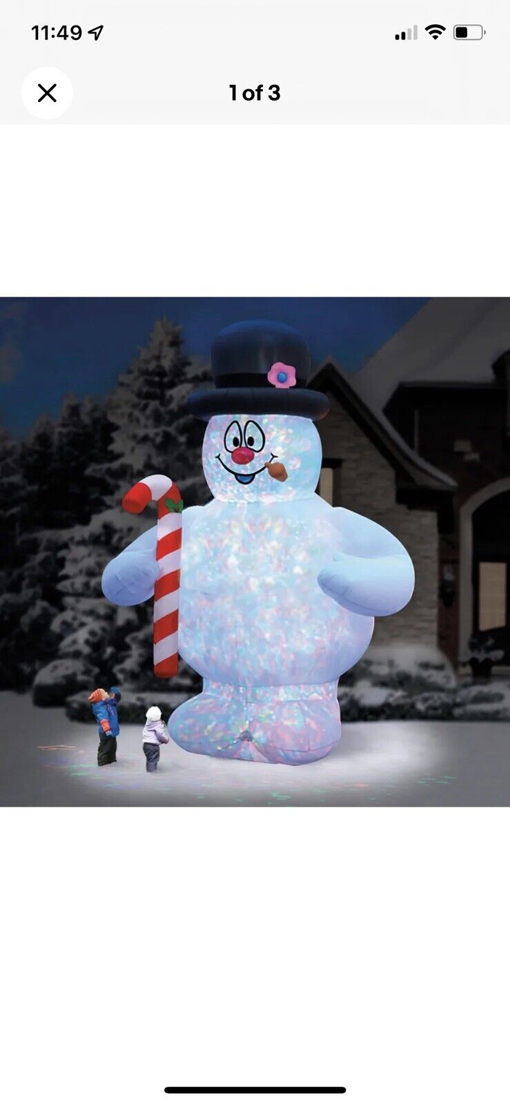 Frosty The Snowman Giant 18 Foot Inflatable, Good Used Pics Taken 5/28/24
