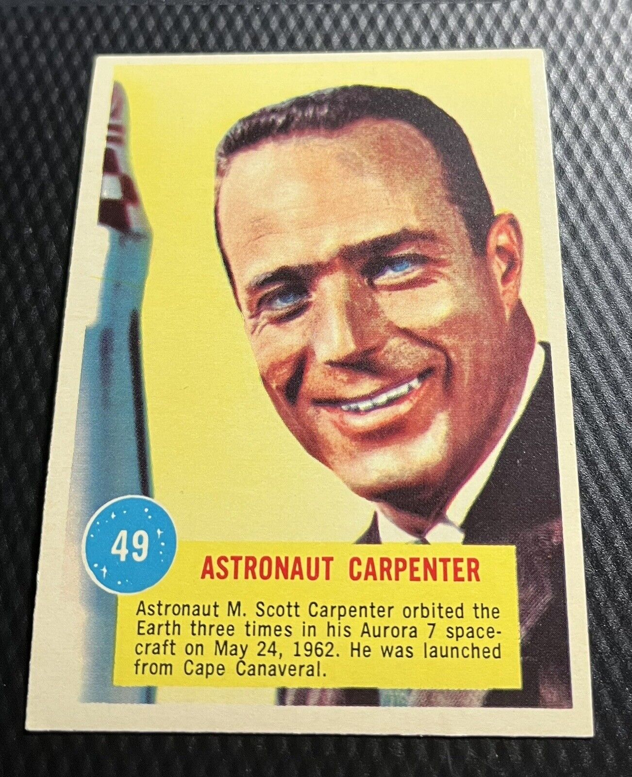 1963 Topps Astronauts #49 Astronaut Scott Carpenter Hi-Grade Centered No Creases