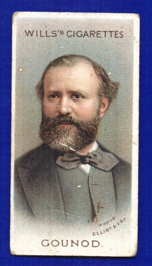 CHARLES GOUNOD 1912 wills cigarettes MUSICAL CELEBRITIES #16 NO CREASES