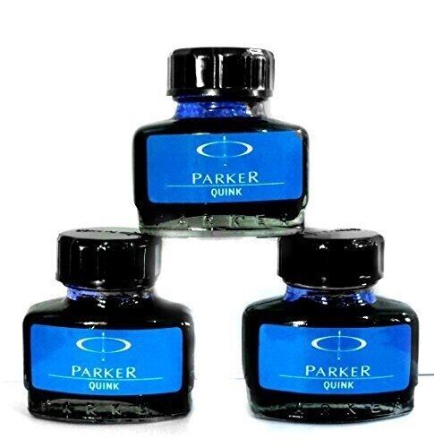 Parker Quink Fountain Ink Bottle Blue 30ml each Pack of 3 