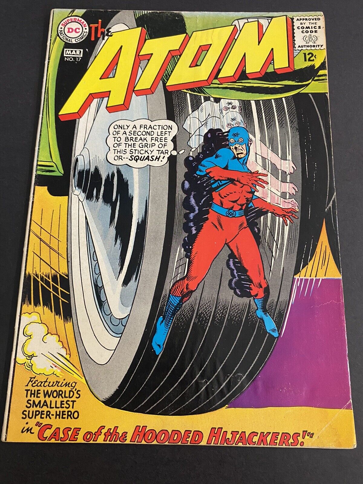 The Atom 17, “the Case Of The Hooded Hijackers.”  Beautiful Mid Silver Age DC 65
