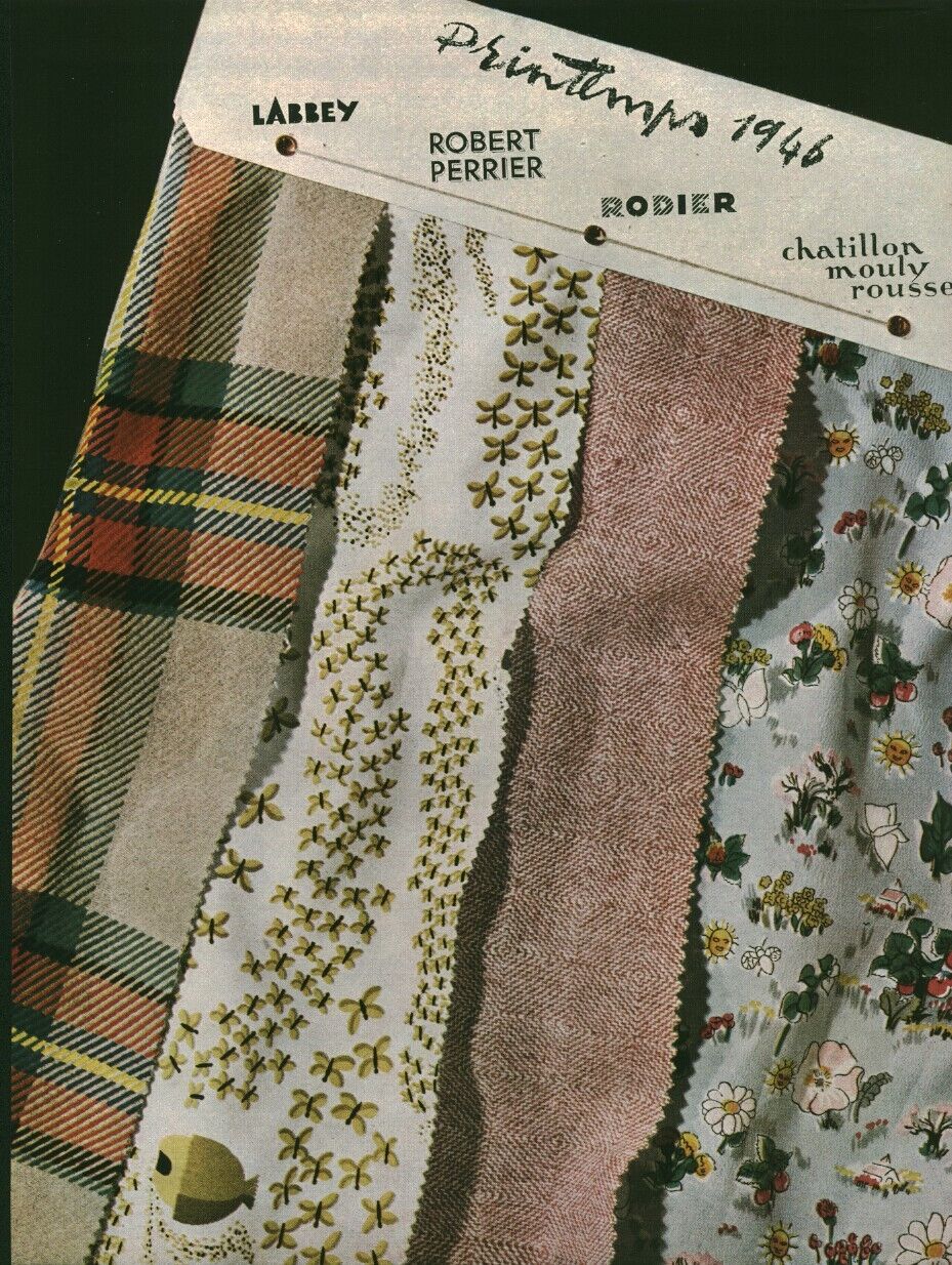 Jean Moral Magazine 46 Spring 1946 Antique Fabric Advertisement