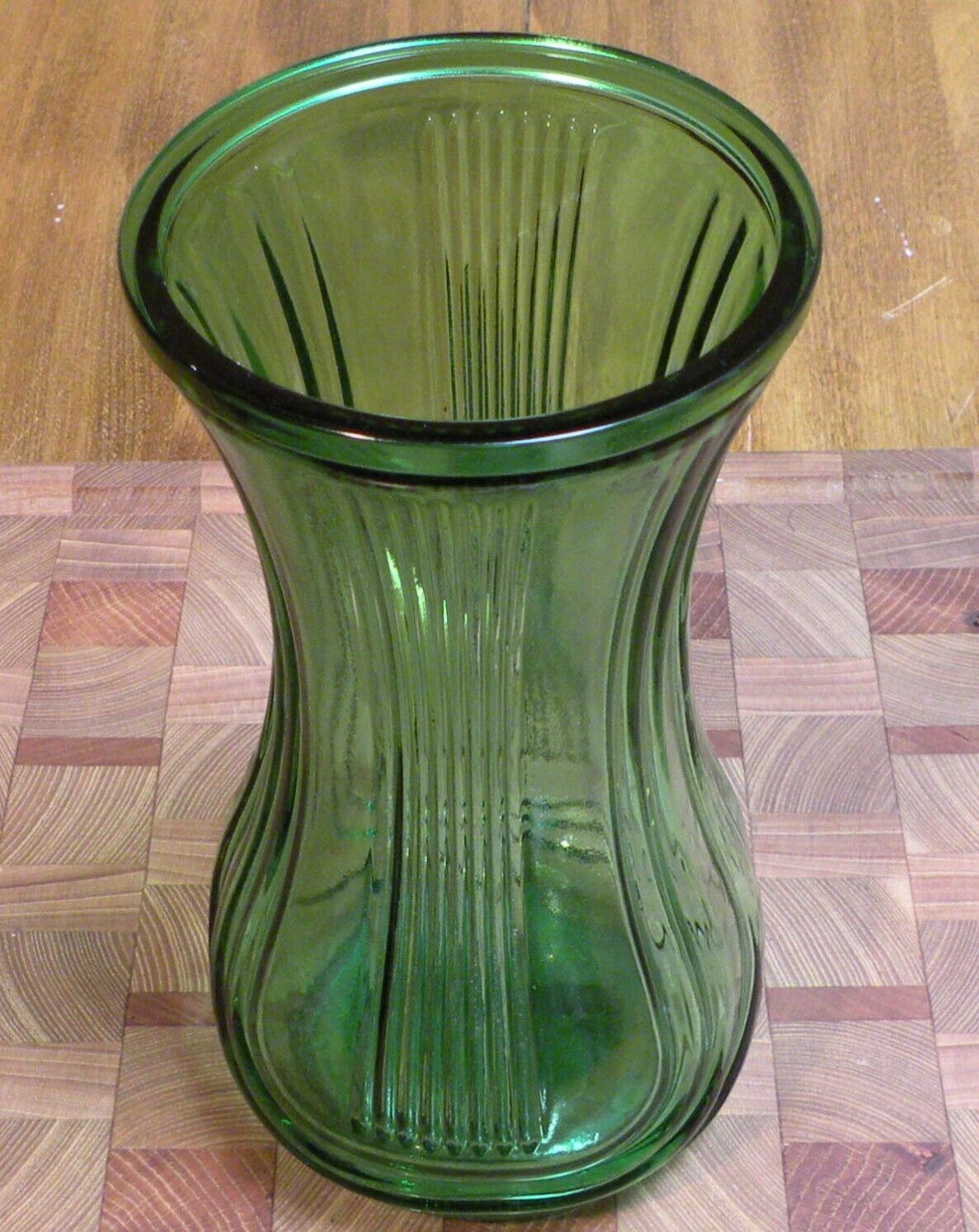 Hoosier Glass #4086-B Green Vase 8.75\