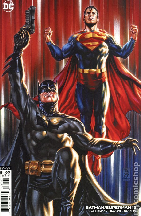Batman Superman #13B Brooks Variant NM 2020 Stock Image