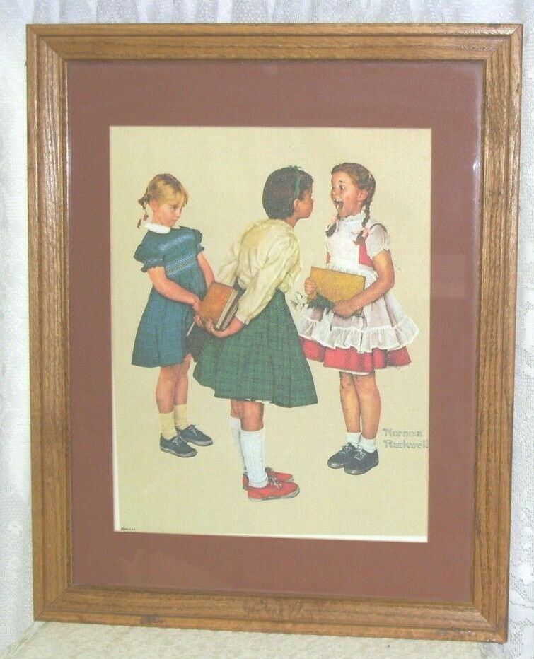 Norman Rockwell Canvas Print School Girl With Missing Tooth 1972 16x20