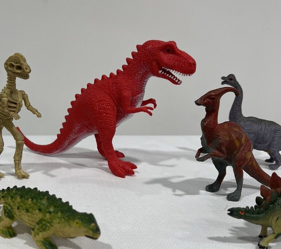 8 Lot 70s 80s 90s Dinosaurs Birthday Gift Toy VTG Fun Play