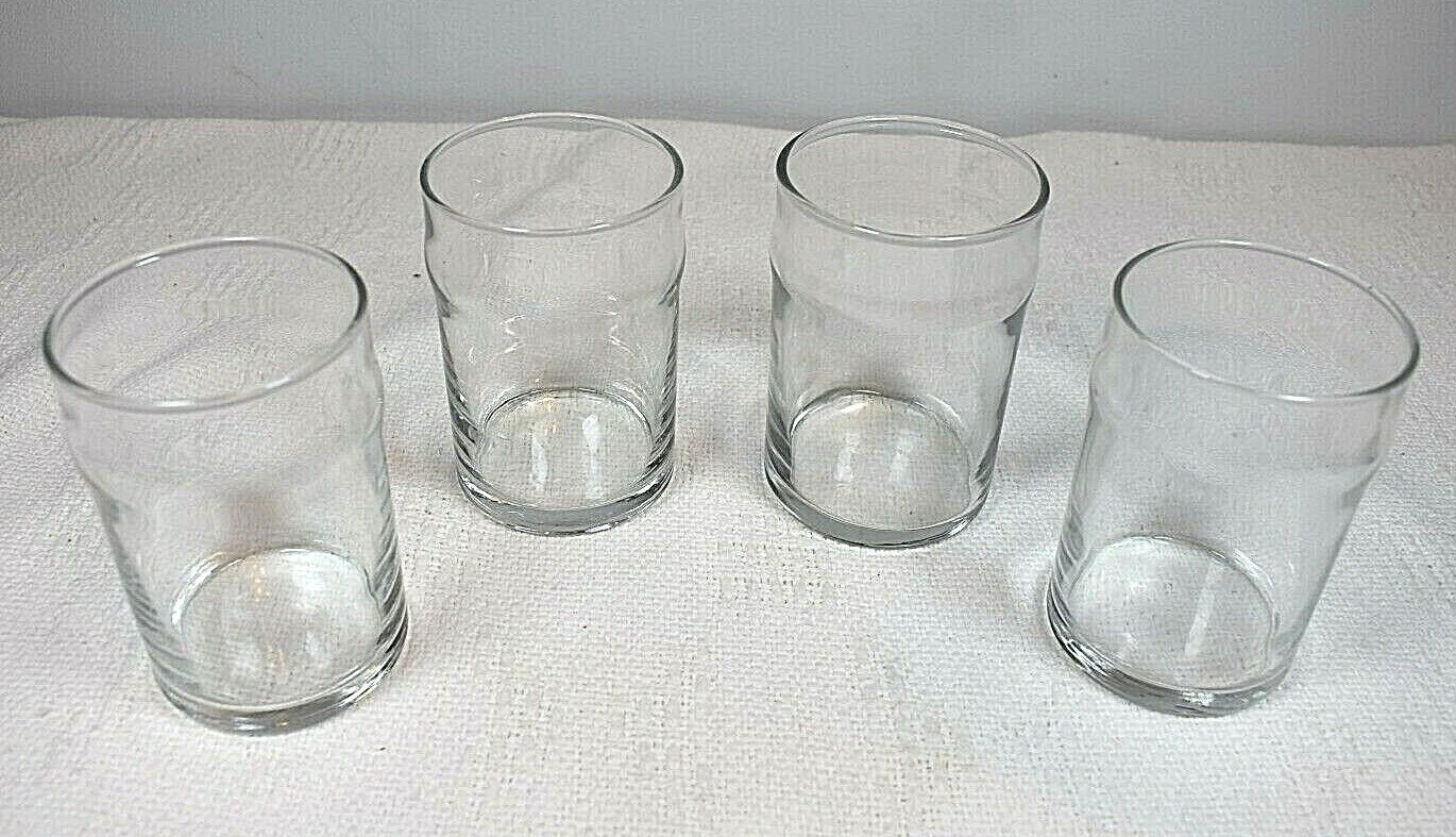 Anchor Hocking & Libbey Mix Single Bulge Water Glasses 6 Oz - Set of 4 (Retired)