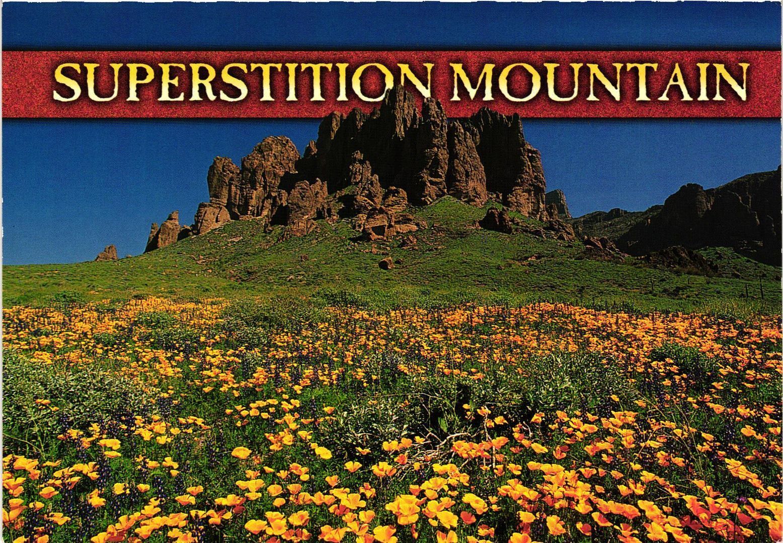 Vintage Postcard 4x6- Superstition Mountain s