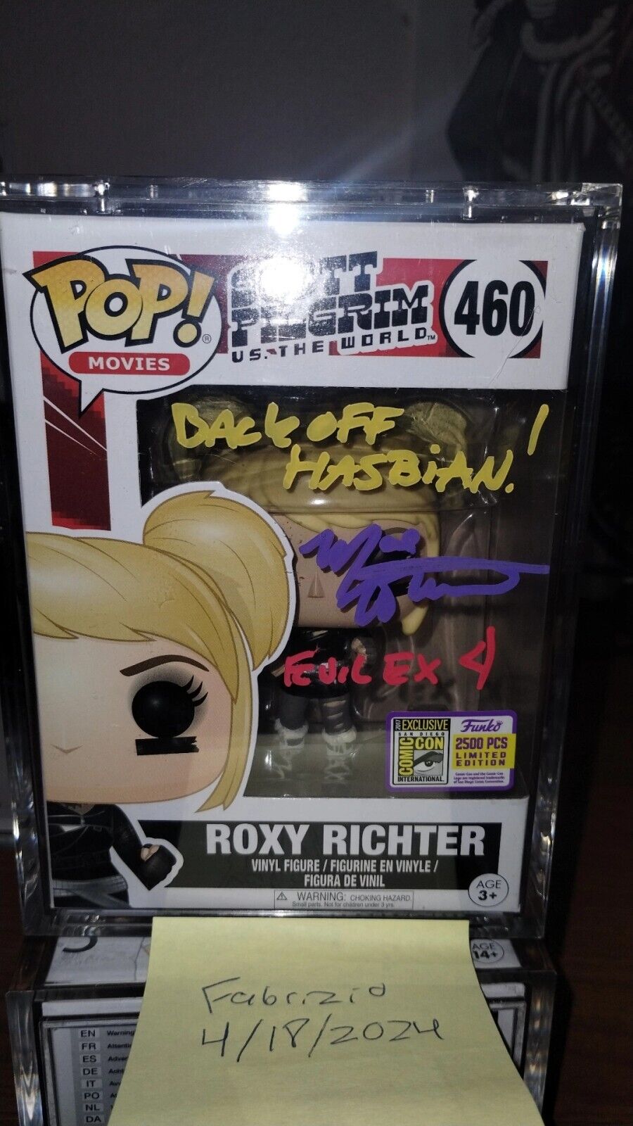 Mae Whitman Signed SDCC 2018 Con Sticker Roxy Richter Funko Pop