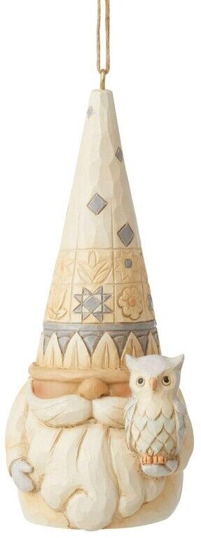 TCA Jim Shore Heartwood Creek Woodland Gnome With Owl Ornament 2022 New 6011631