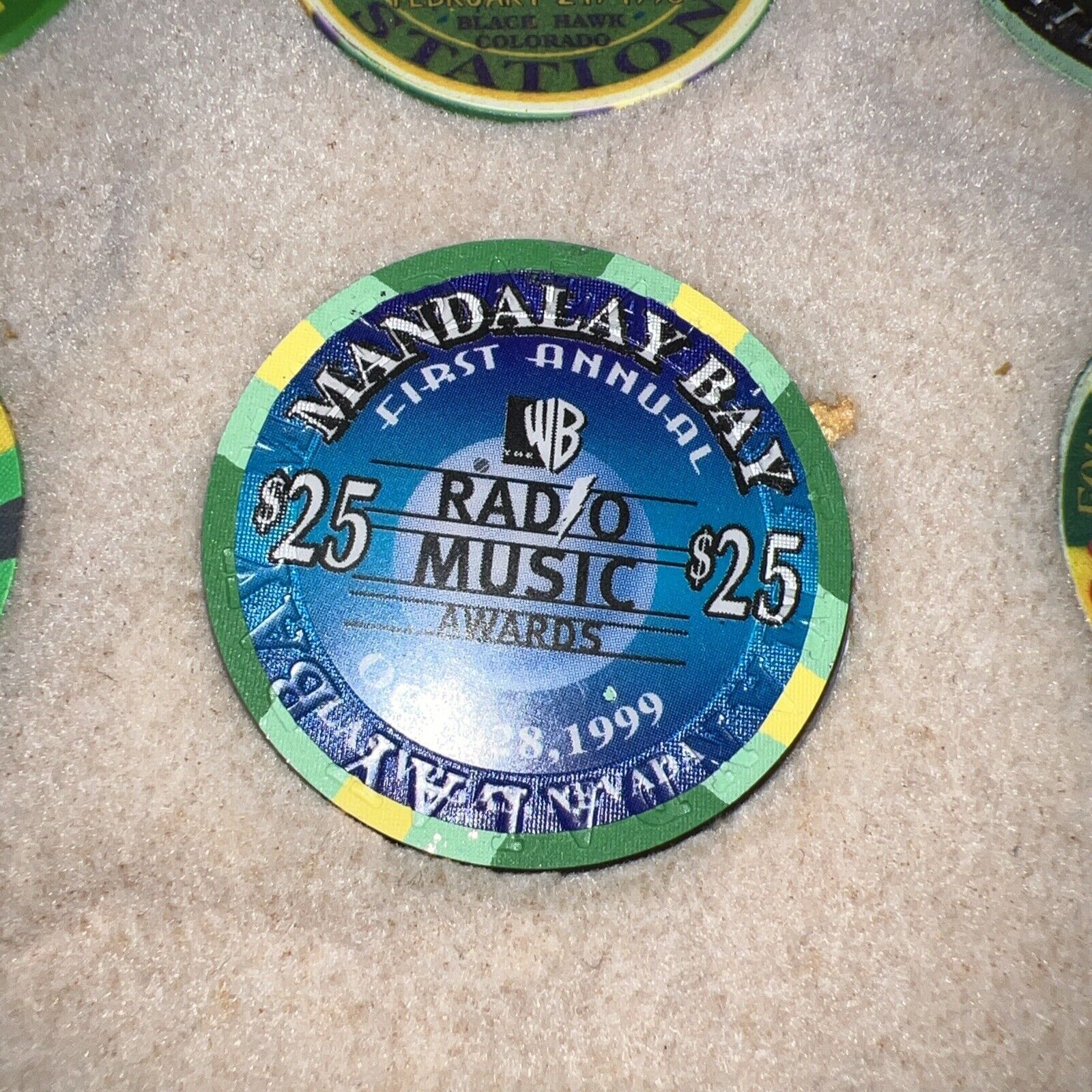 Mandalay Bay $25 Radio Music Awards casino chip