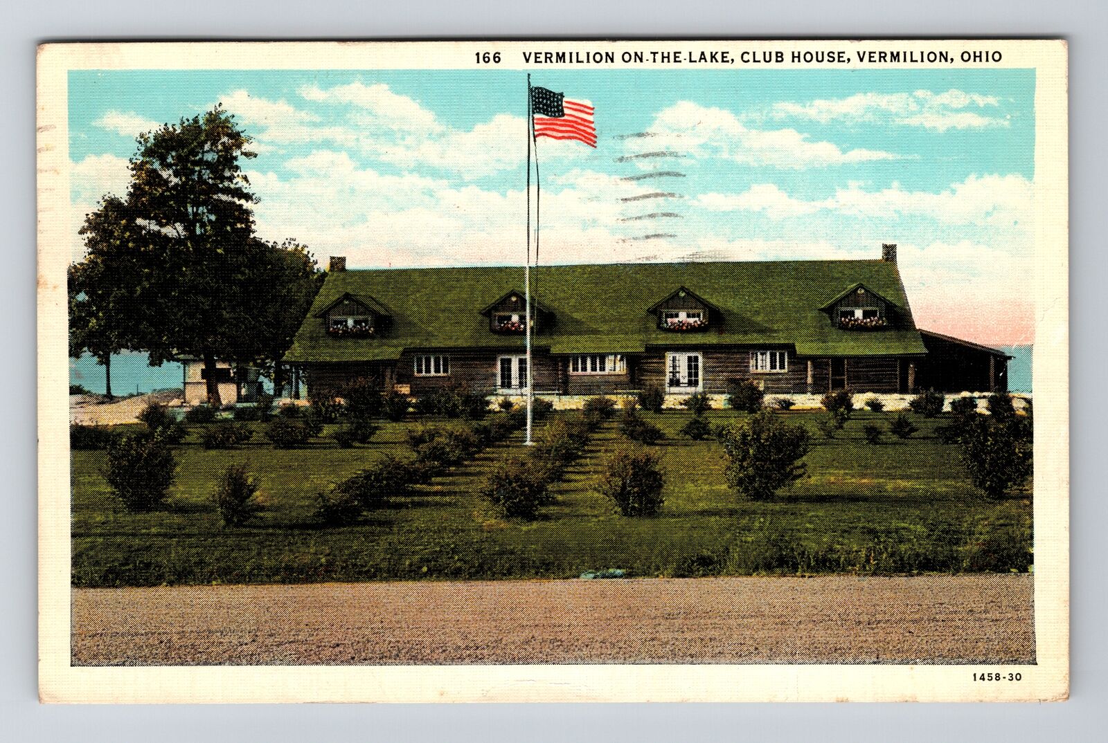 Vermilion OH-Ohio, Vermilion-on-the-lake Club House, Vintage c1938 Postcard