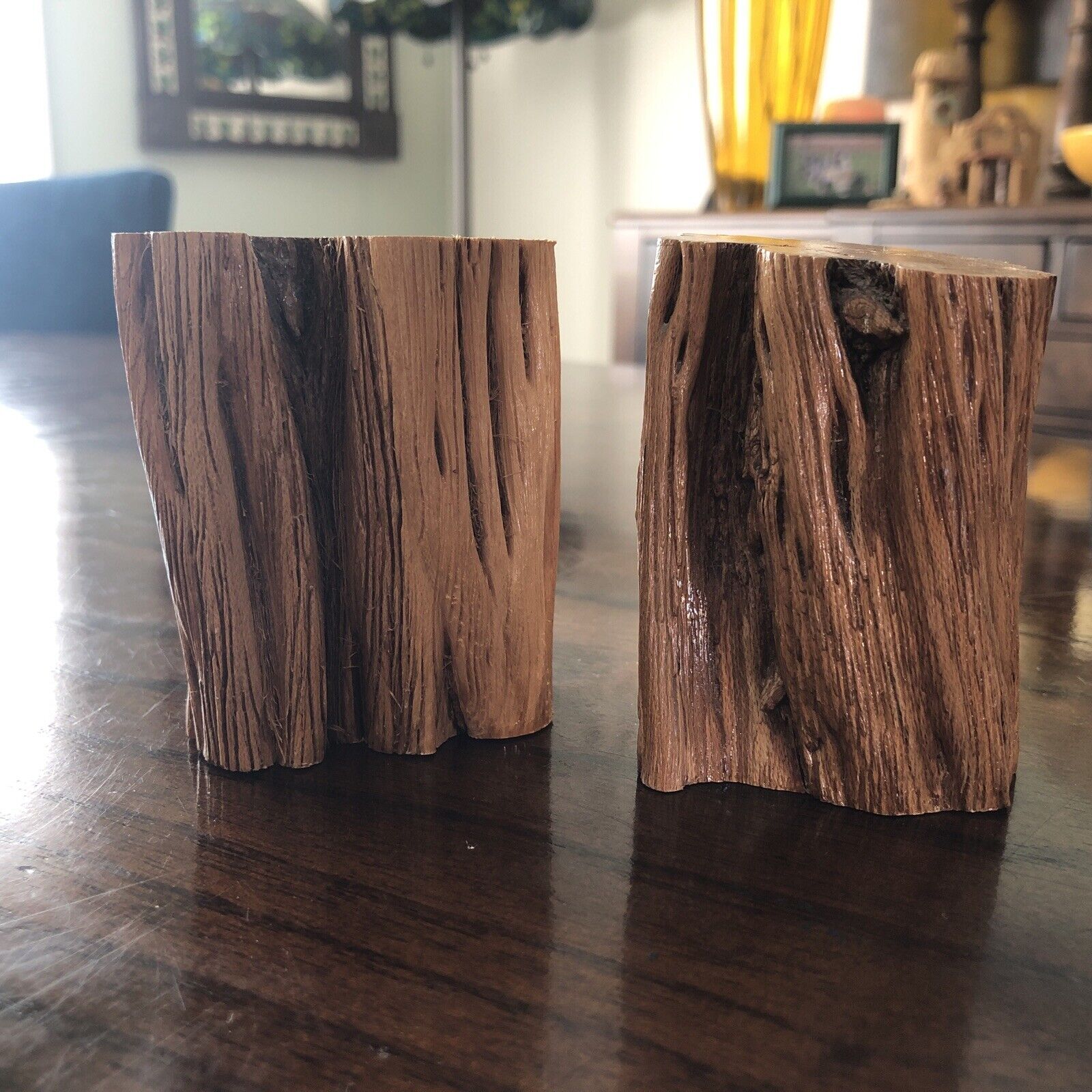 Sage wood from Oregon wooden salt & pepper shakers cork seal - Great Shape