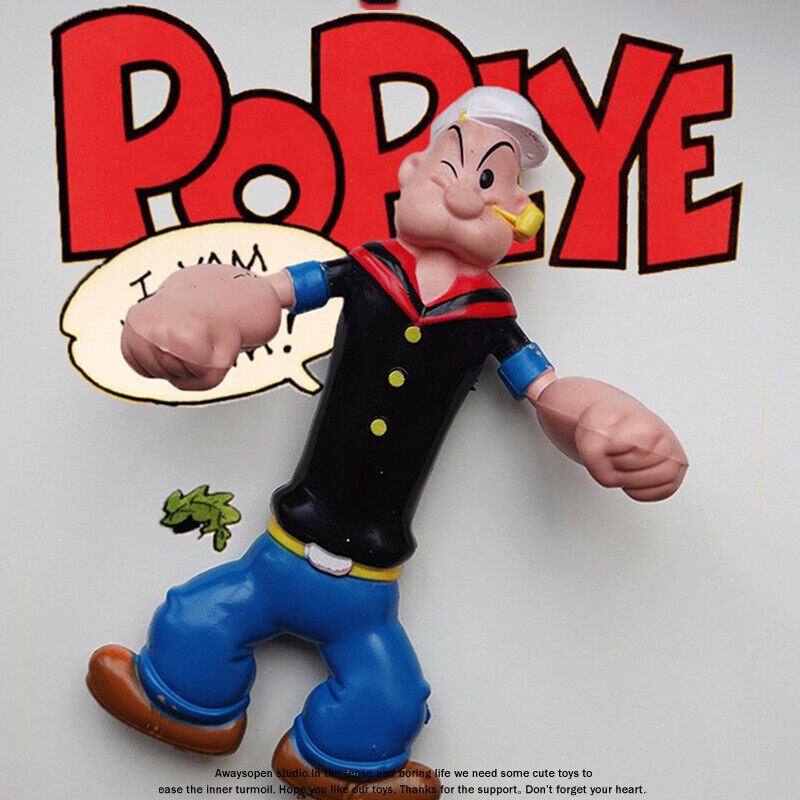 1PCS Vintage Toy Popeye The Sailor Cartoon Figure Collectible Toy Model Ornament
