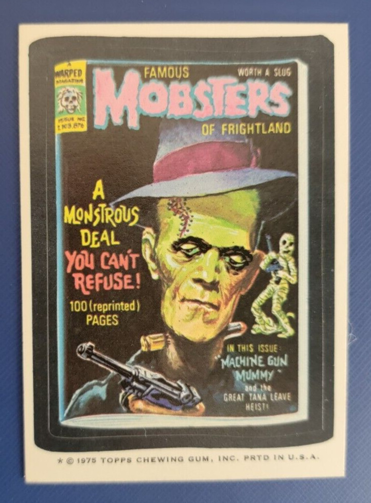 73-75 WACKY PACKAGES SERIES 15 WHITE BACK    FAMOUS MOBSTERS     NM+