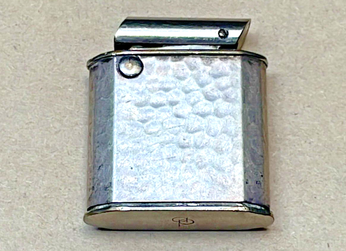 Antique Automatic Push Button 835 Petrol Pocket Lighter. Martele Design. RARE
