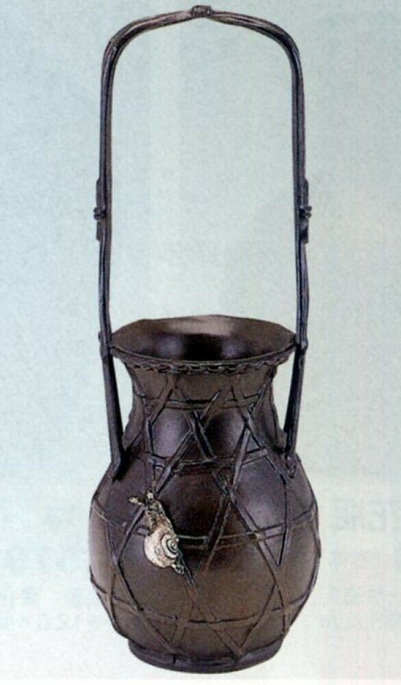 Kaki Japanese Metal Flower pot Vase Komachi Ikebana Handcraft Made in Japan