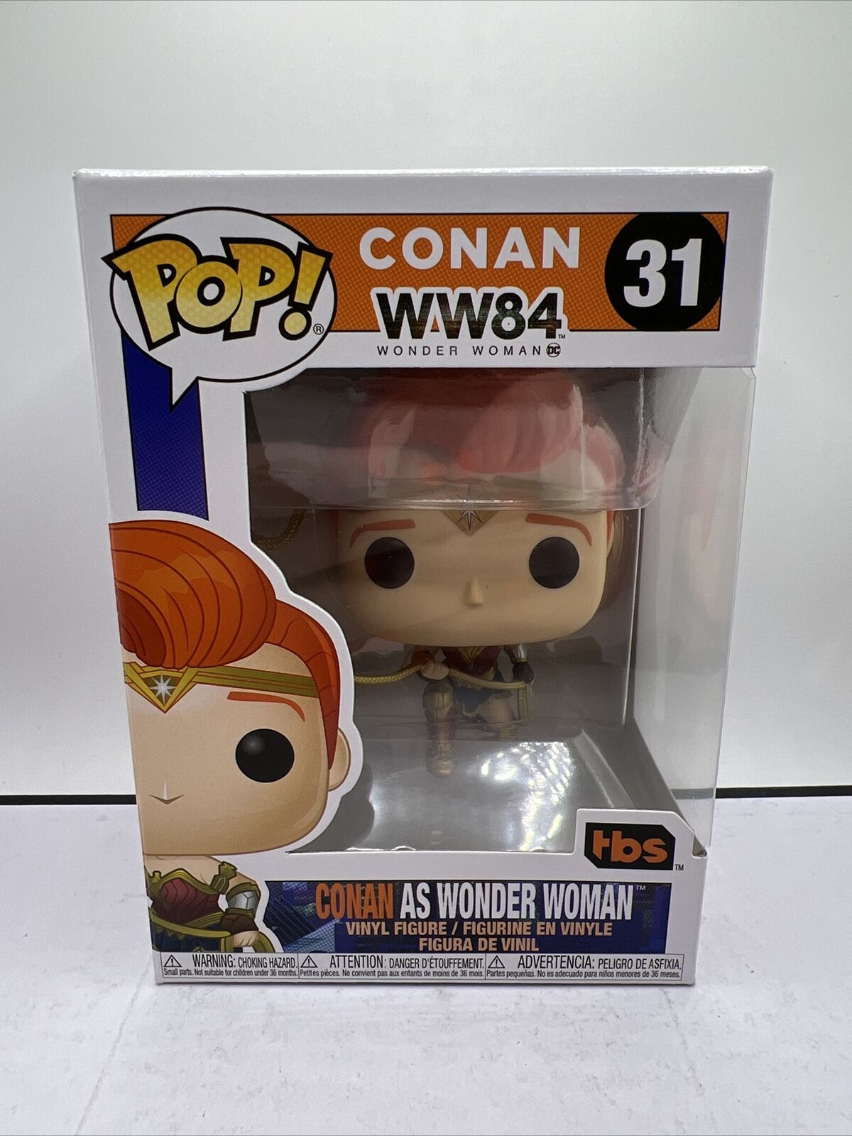 Funko Pop Conan O\'Brien #31 Conan As Wonder Woman (WW84) Vinyl Figure (Vaulted)