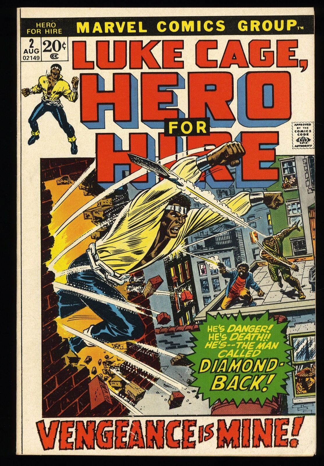 Hero For Hire #2 VF/NM 9.0 1st Appearance Claire Temple 2nd Luke Cage