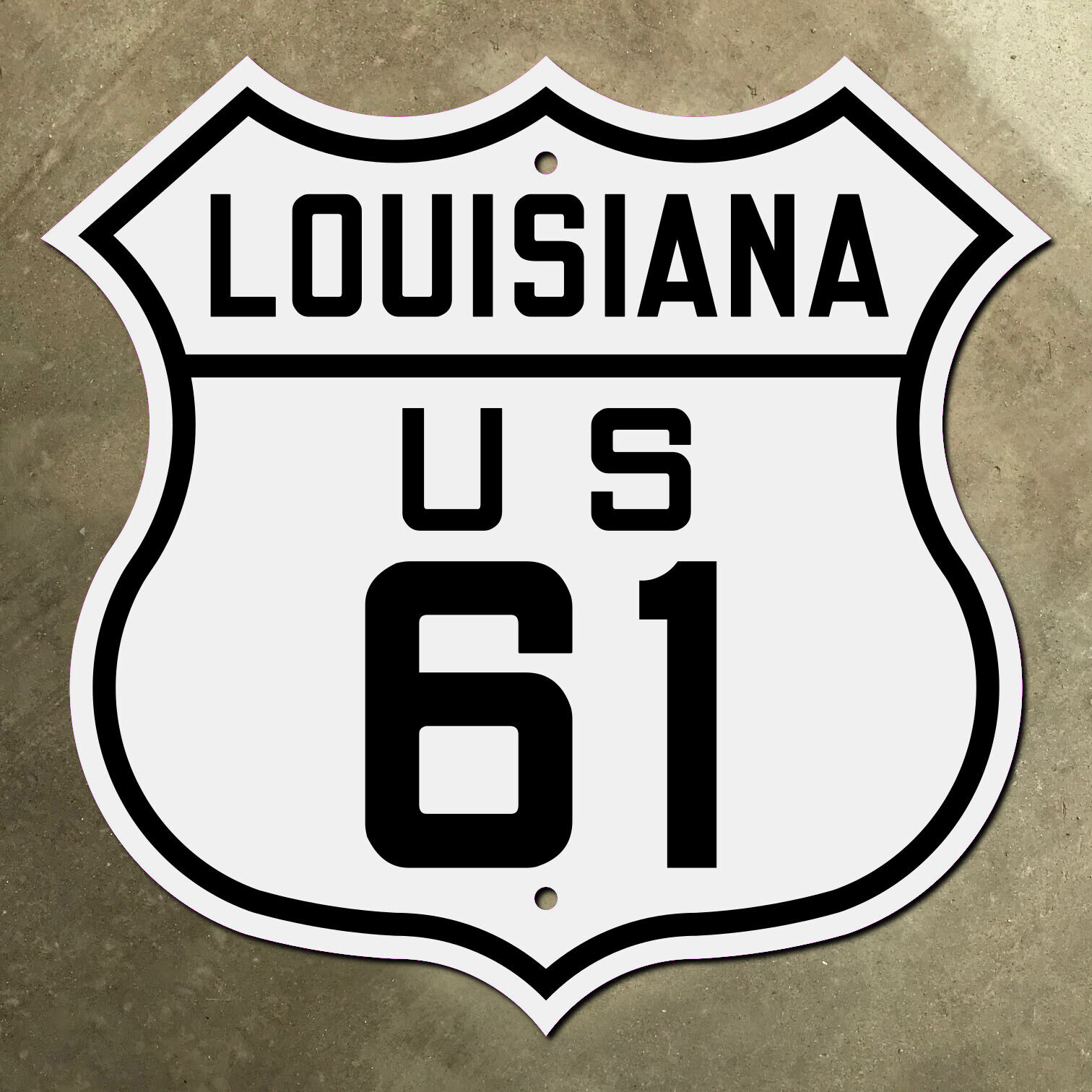 Louisiana US route 61 highway marker road sign shield 1926 New Orleans blues 16