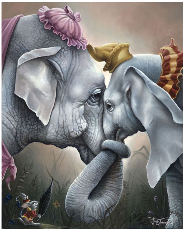 Disney Fine Art Limited Edition Canvas Together at Last-Dumbo-Jared Franco