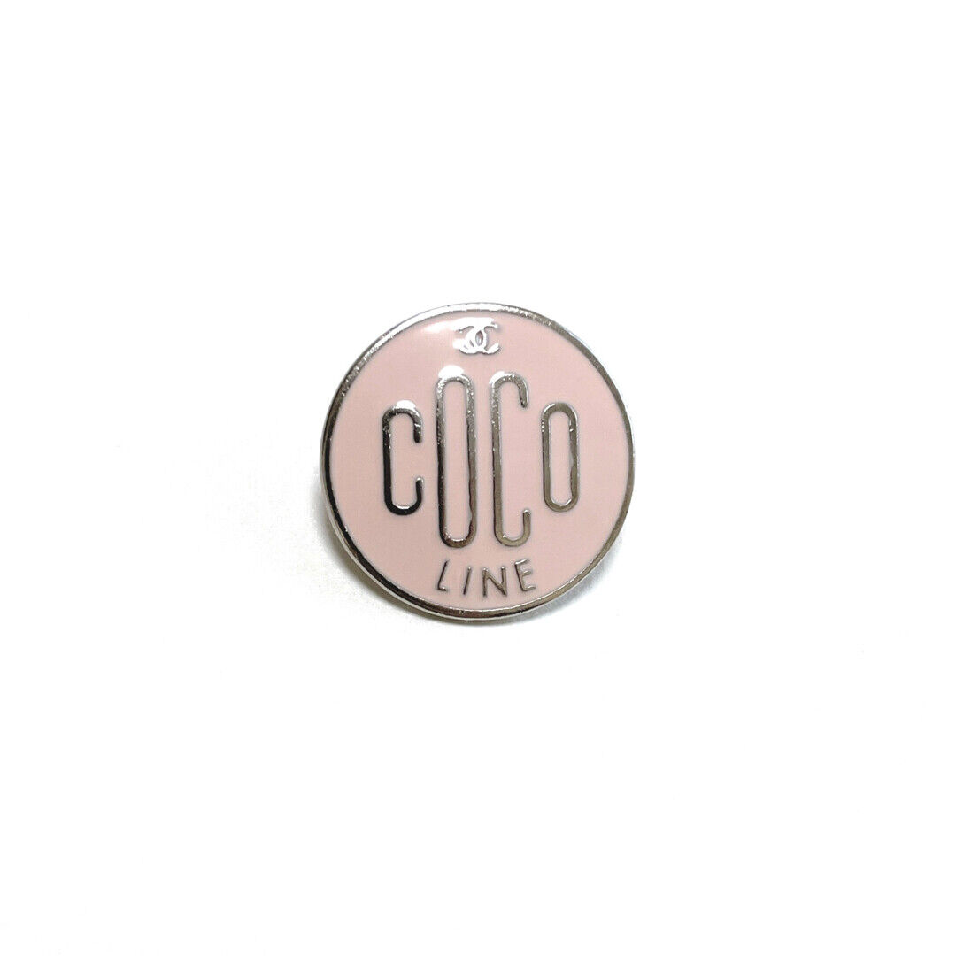 Vintage Chanel Button 634 1 Pcs Pink Round 1.8cm 0.70