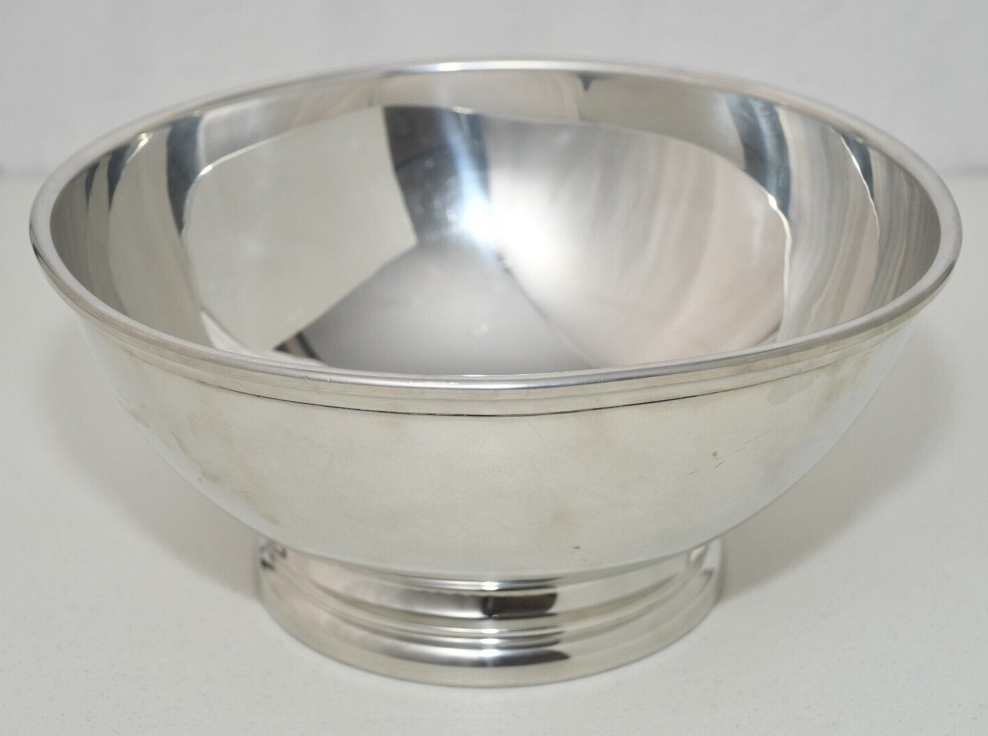 Williamsburg Stieff Pewter CW7-30 Large Footed Serving Bowl 10 7/8” Dia. 5\