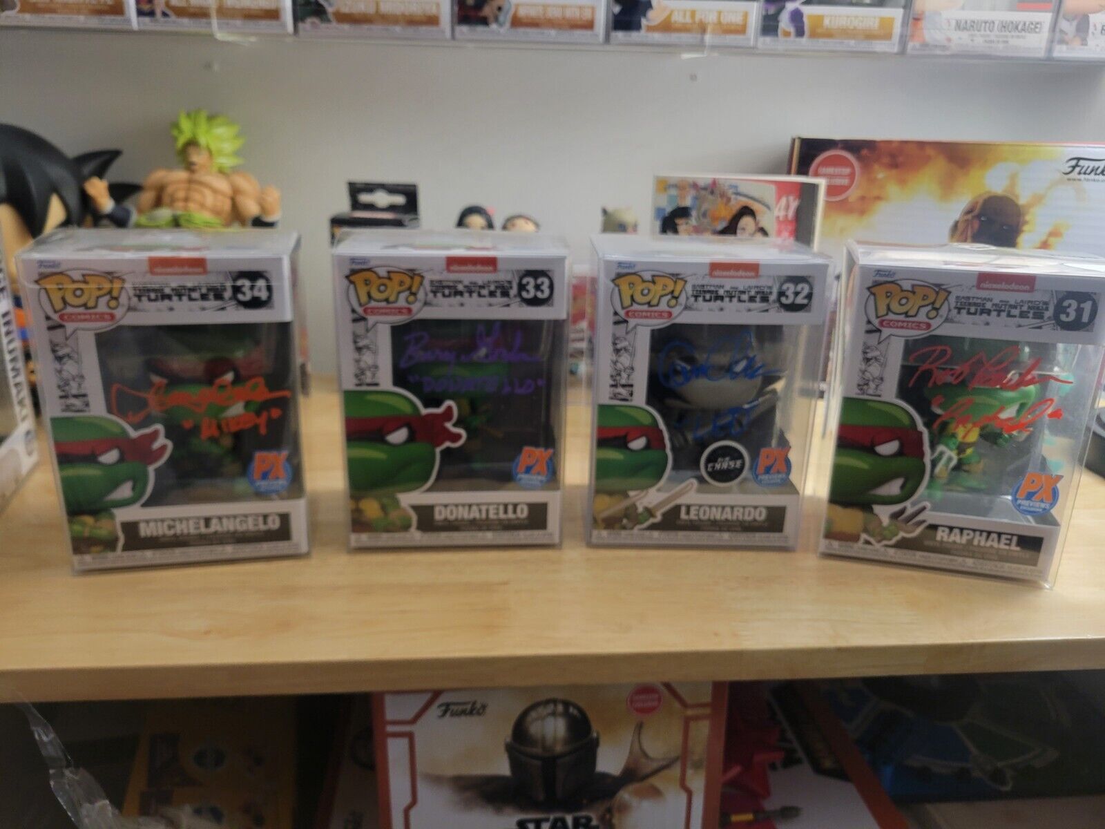ALL 4 AUTOGRAPHED 4 Ninja Turtles Set Signed By  Voice Actors 