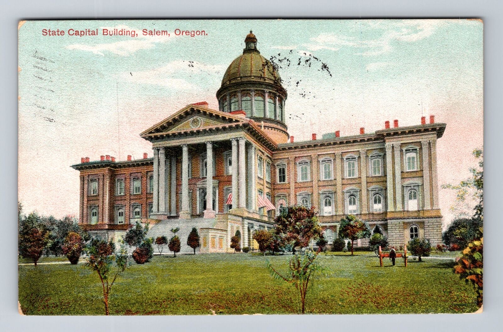 Salem OR- Oregon, State Capital Building, Antique, Vintage c1907 Postcard