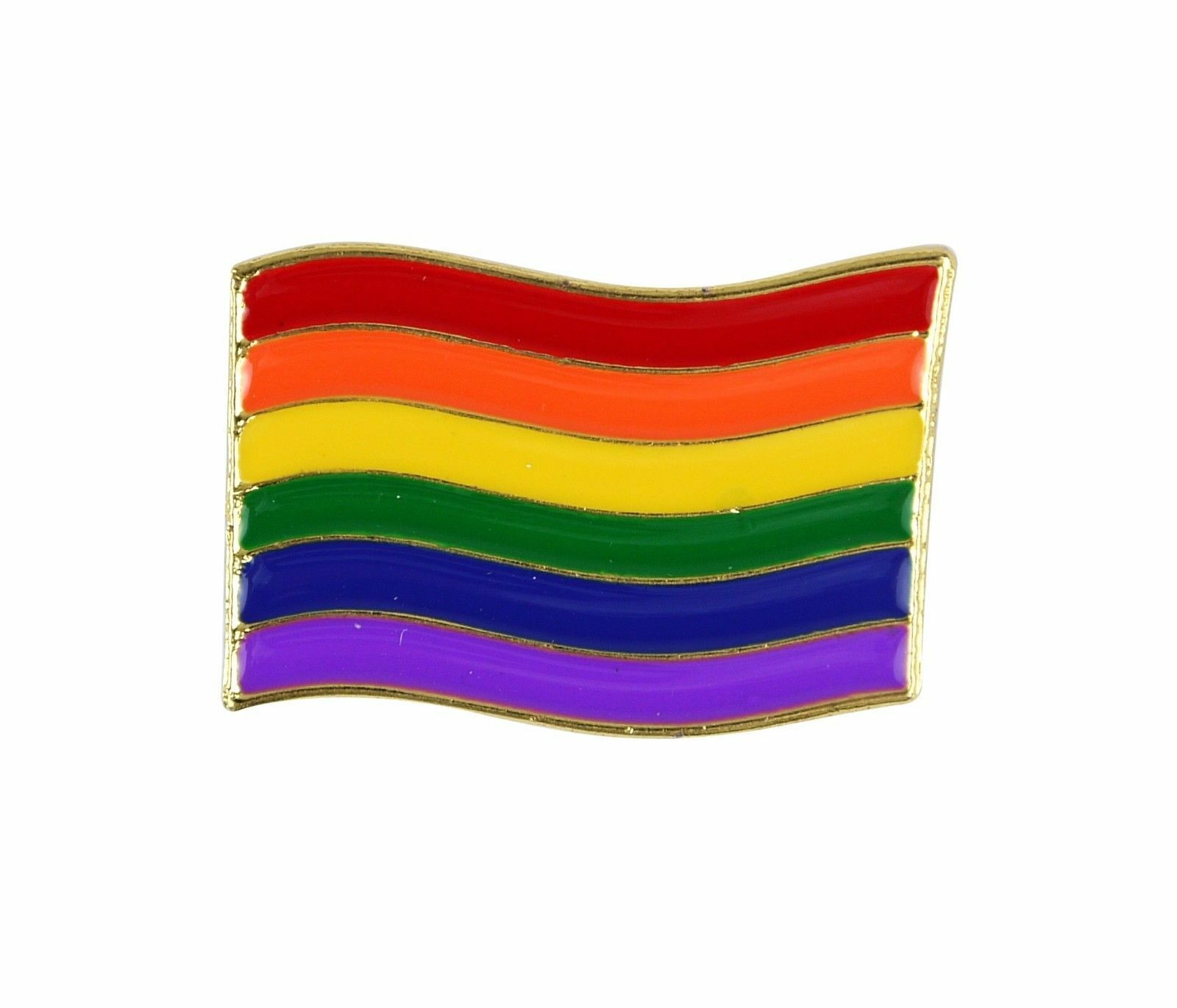 RAINBOW FLAG LAPEL METAL PIN BADGE LGBT Symbol Lesbian Gay Diversity Pride UK