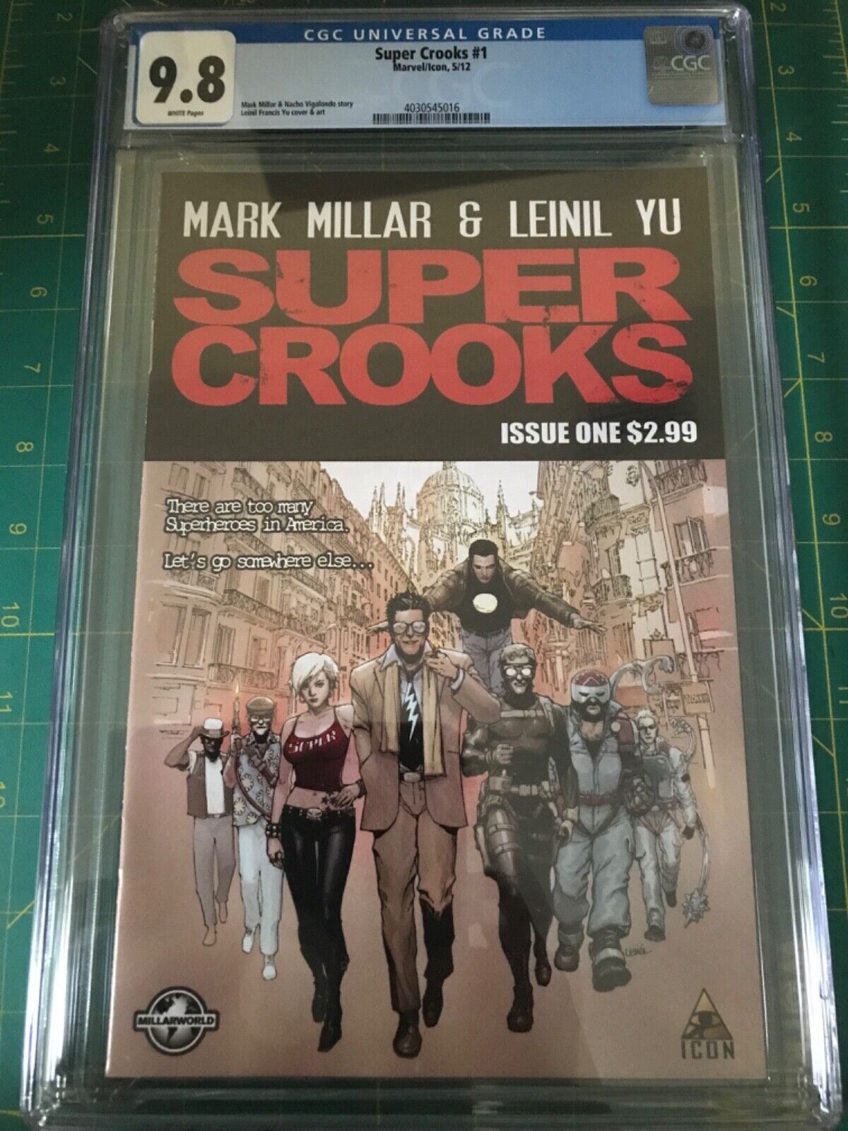 SUPER CROOKS #1 CGC 9.8 WHITE PAGES MILLAR STORY YU COVER AND ART