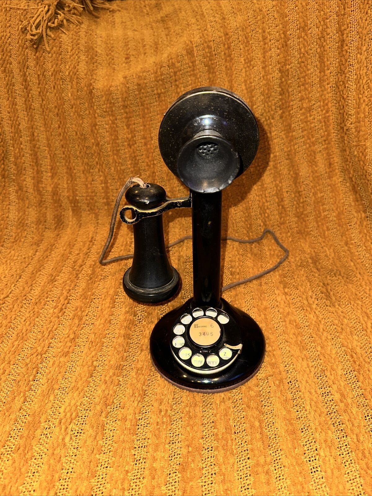 1900s Western Electric 323BW Candlestick Telephone Perch Phone Brass Antique VTG
