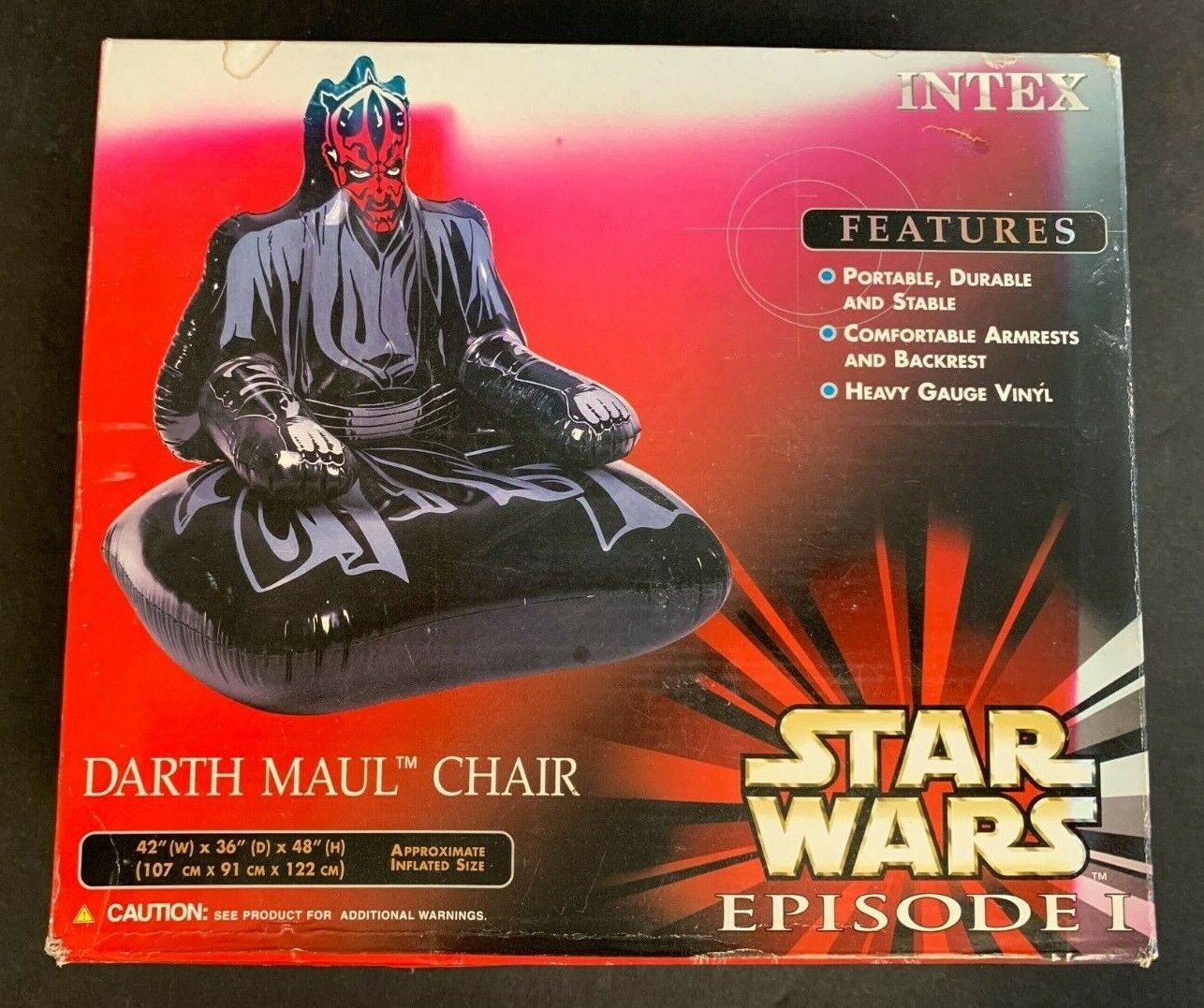 VINTAGE INTEX STAR WARS EPISODE 1 DARTH MAUL INFLATABLE CHAIR NEW UNUSED 6821