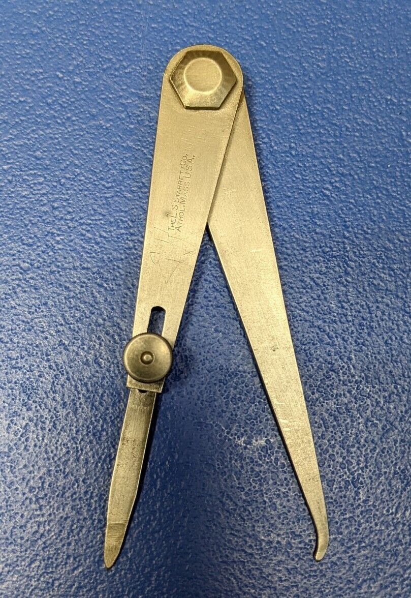 Vintage Starrett No. 41 Firm Joint Hermaphrodite Caliper - Used With Owner Mark
