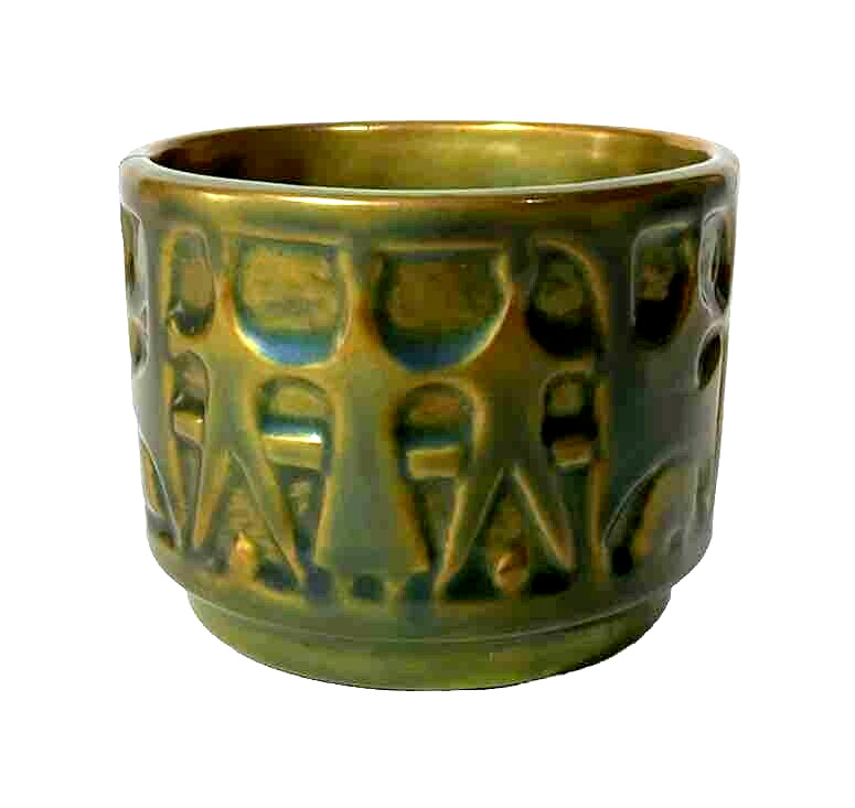 Vintage Zsolnay Dancing People Green Eosin Glaze Art Deco Small Vase Please READ