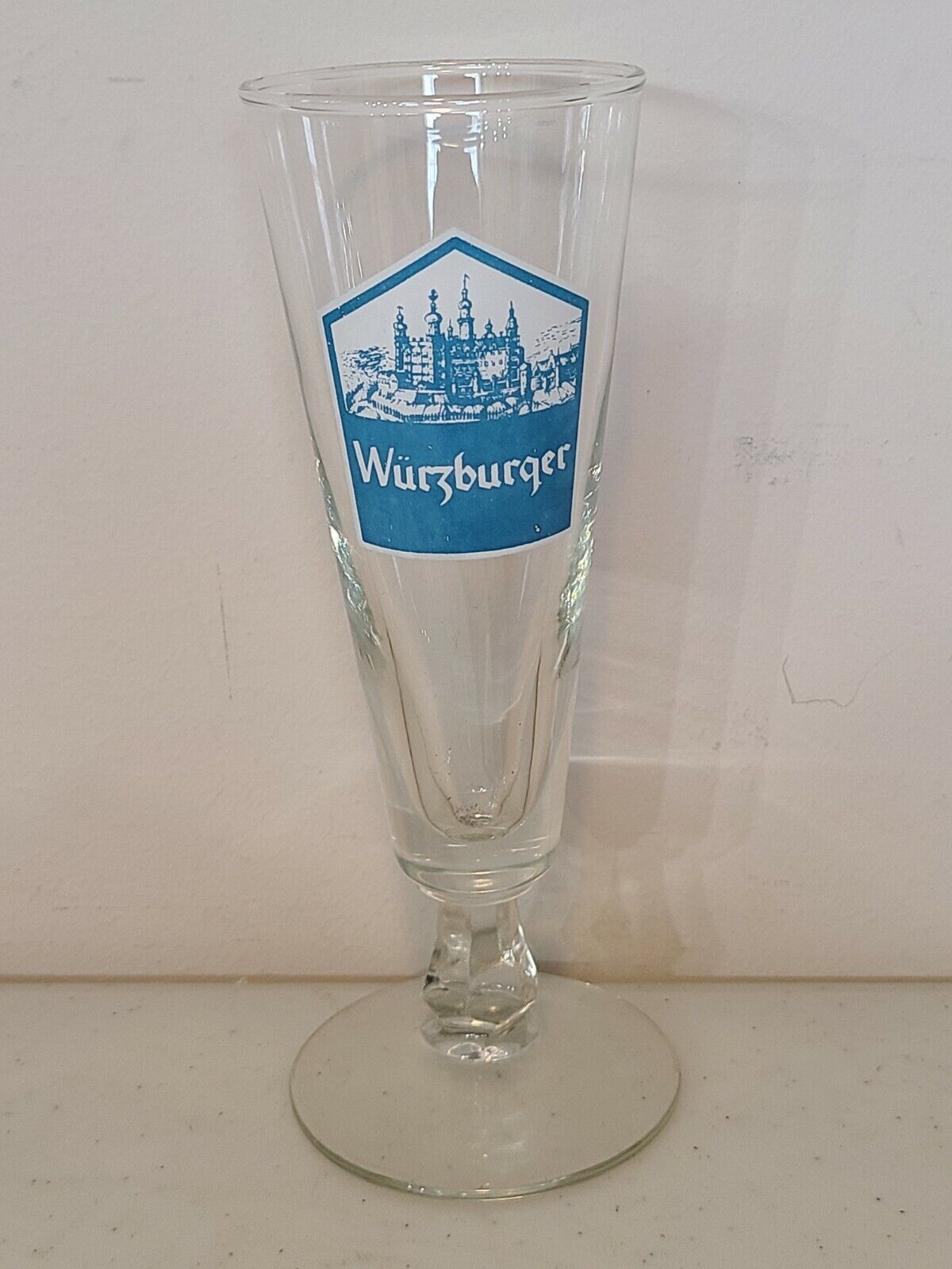 Vintage Wurzburger Hofbrau Bavarian Pilsner Beer Glass Tall