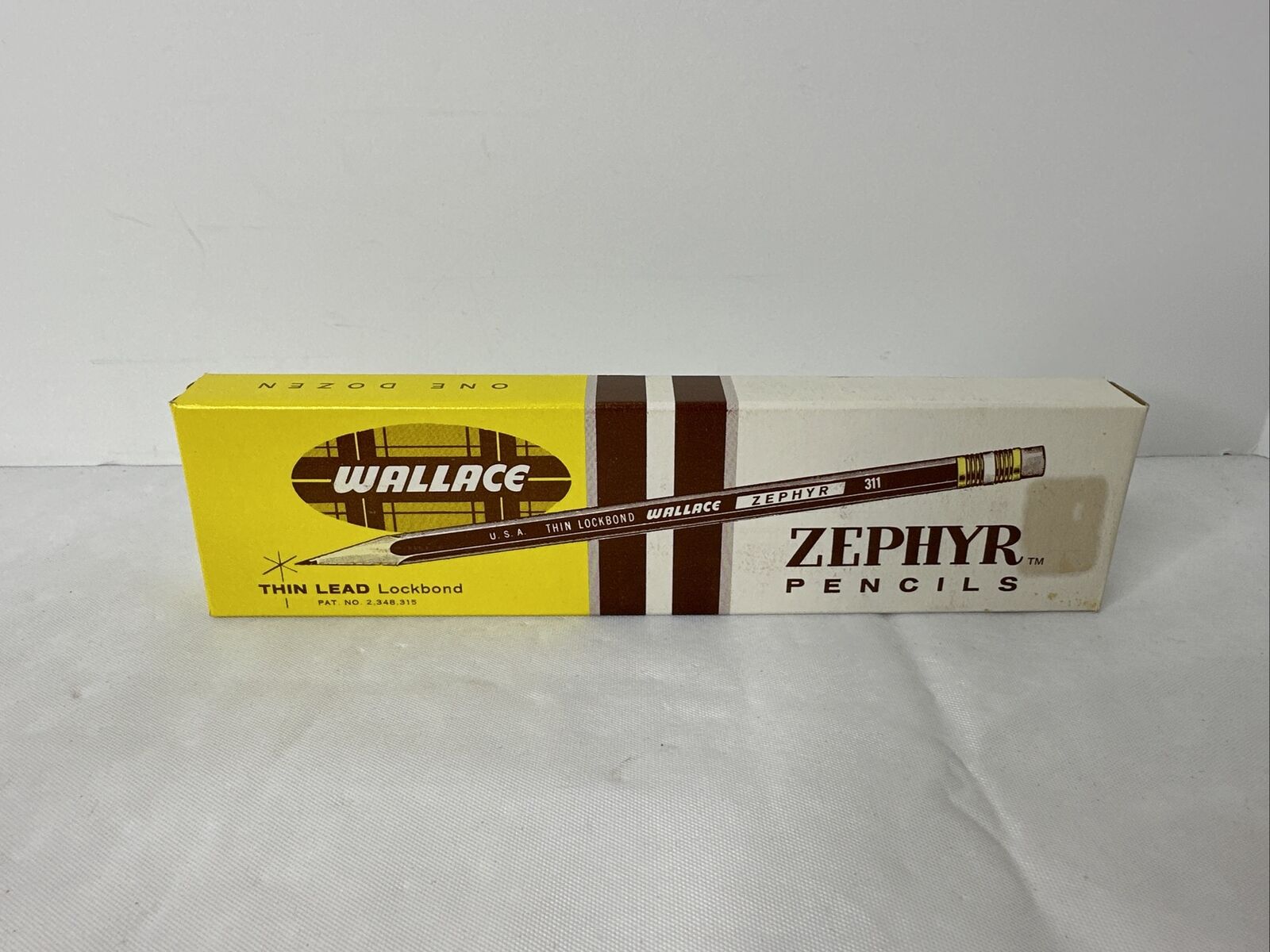 Vtg Wallace Zephyr Wood 12 Firm Pencils Thin Lead 311 Lockbond Original NOS