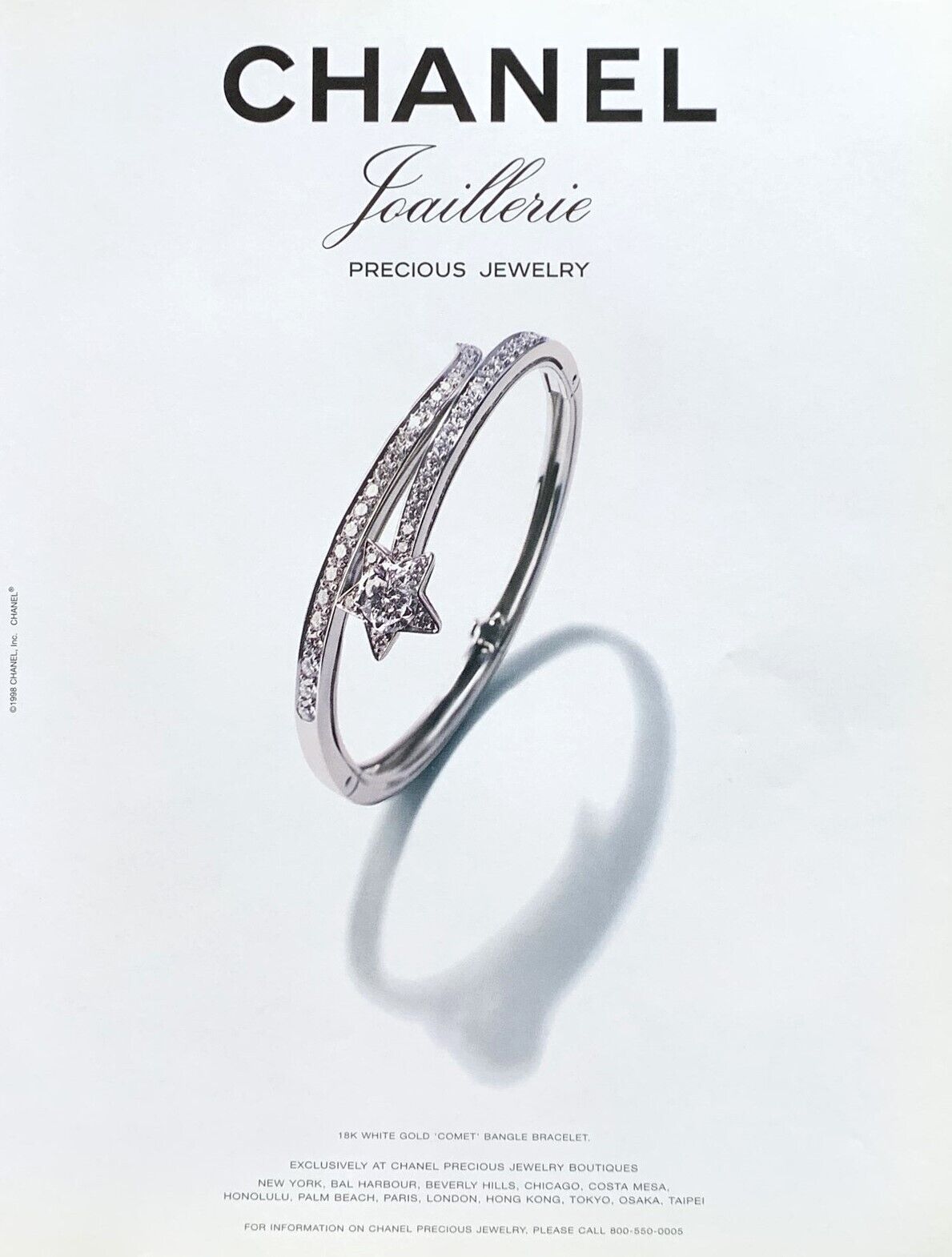 1998 CHANEL Precious Jewelry Original Magazine PRINT AD