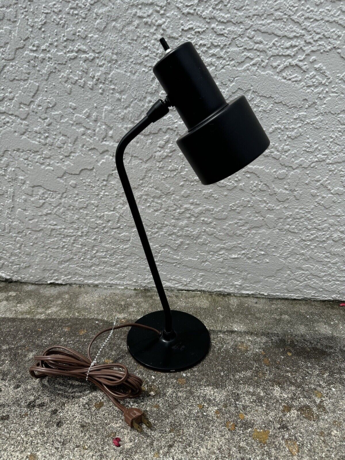 Vintage 1970's Architectural Table Lamp Rare Mid Century Modern MCM Retro Black