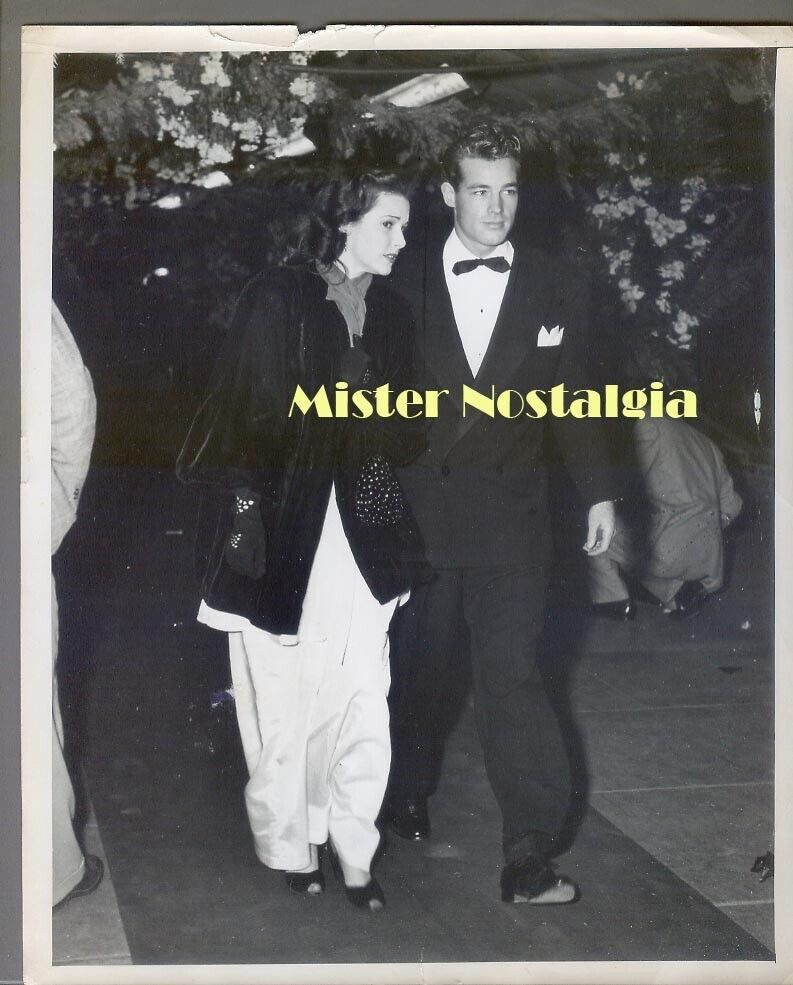 Guy Madison Cathy Downs at premiere candid vintage 1946 photo