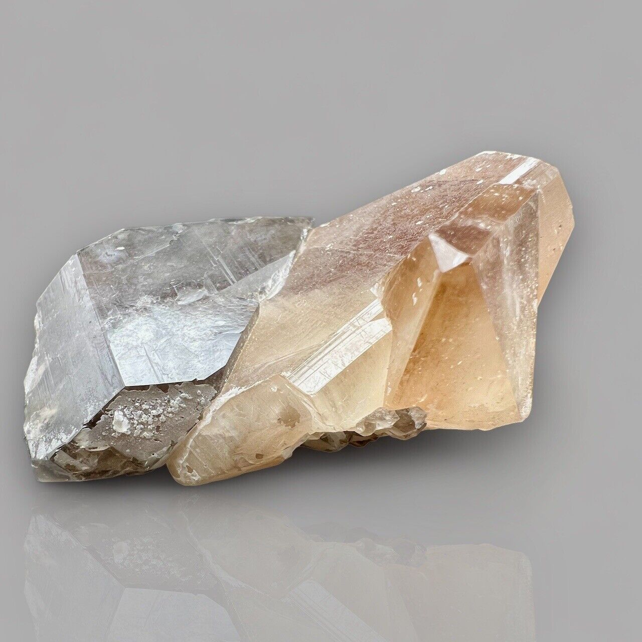 Amazing Twice Terminated Topaz Crystal Have Smoky Quartz Specimen From Pakistan