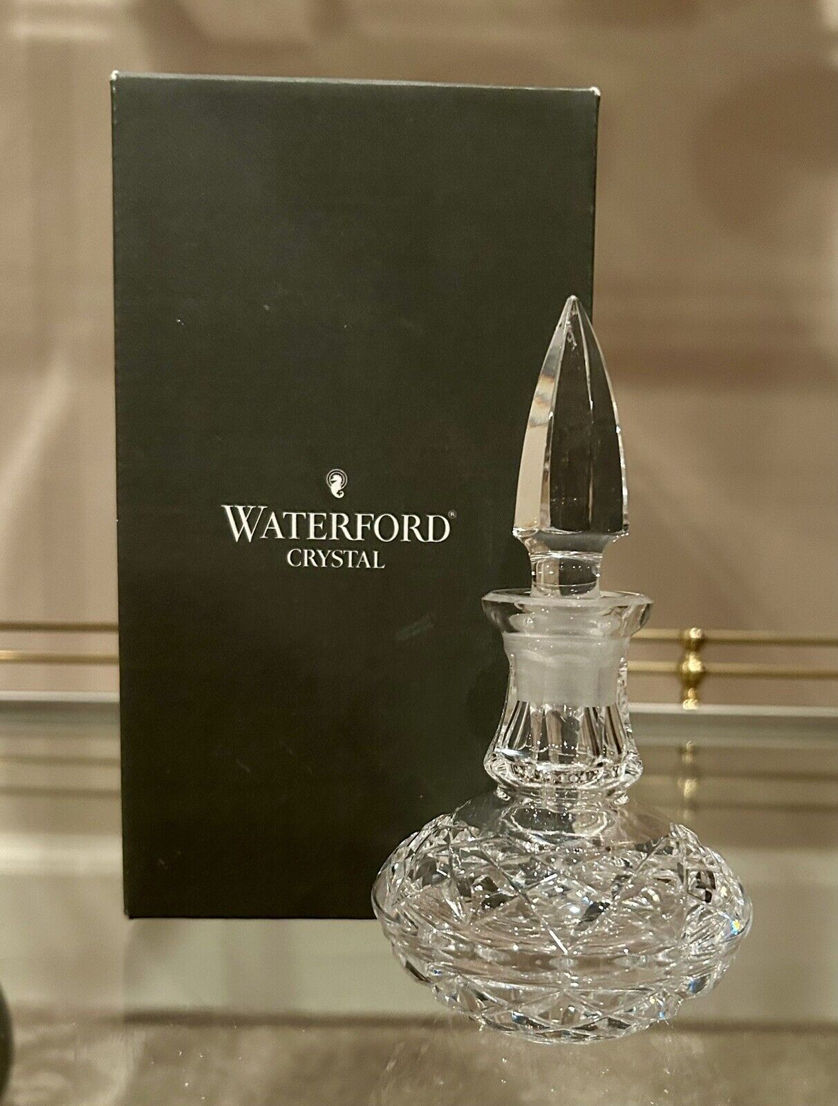 NEW RARE Waterford Crystal Vintage Lismore Perfume Bottle.