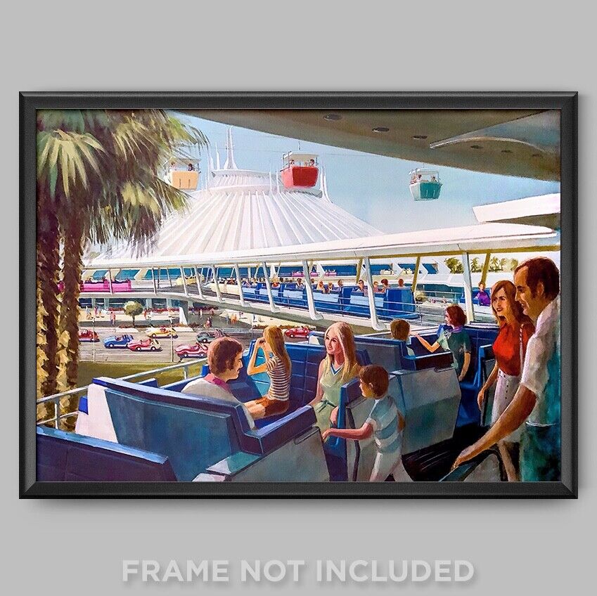 Disney World PeopleMover Concept Art Print Poster People Mover Reproduction