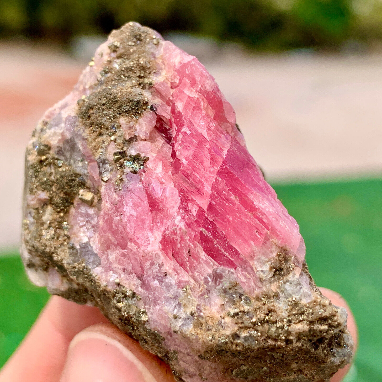 56G Natural Rhodochrosite Crystal Specimen Healing- Argentina